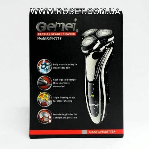 

Электробритва аккумуляторная Gemei GM-7719