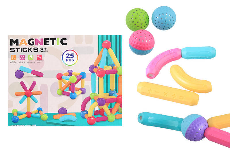 

Конструктор магнитный MAGNETIC STICKS 158-10 25 деталей, коробка 21*6,5*17