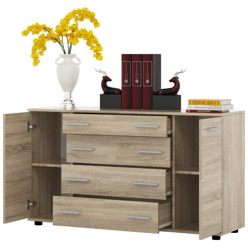 

Комод для гостиной с 4-мя ящиками "К-4" (ролики) дуб сонома