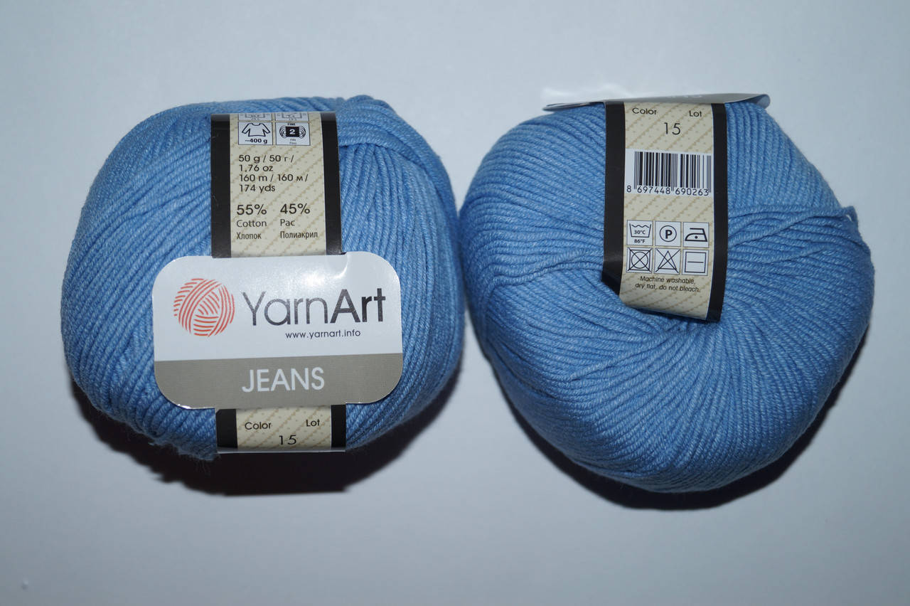 

YarnArt Jeans - 15 голубой