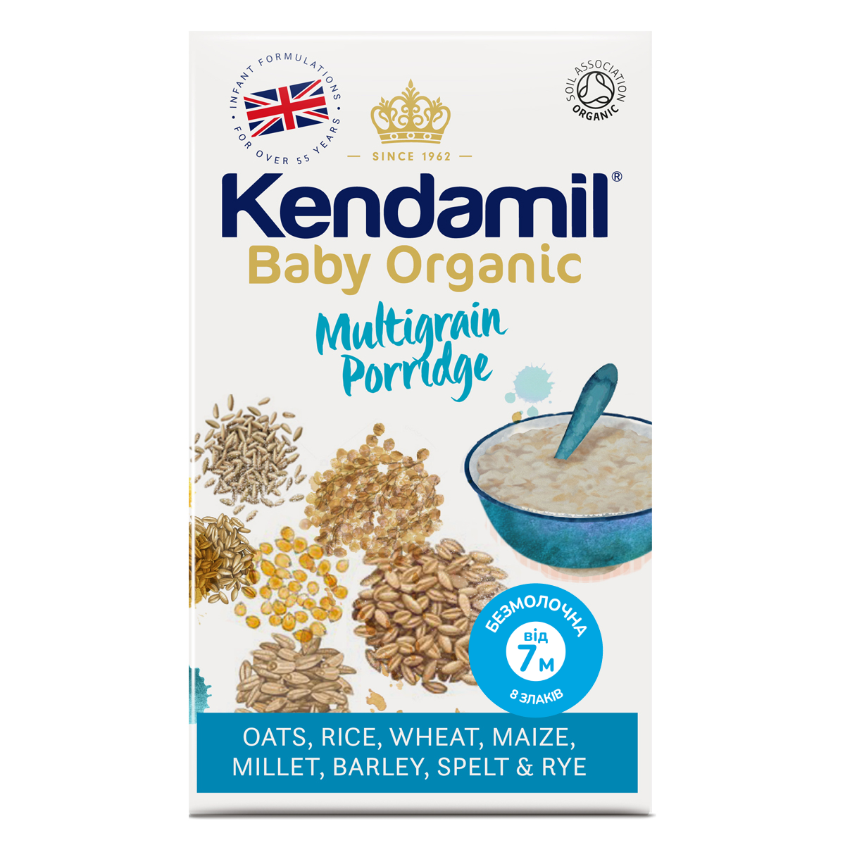 

Органическая безмолочная мультизлаковая каша Kendamil Organic, с 7 мес., 150 г