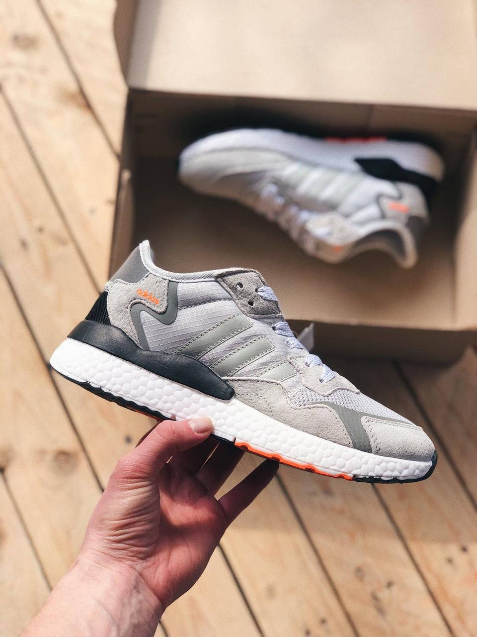 

Женские кроссовки Adidas Nite Jogger серые рефлективные, Серый