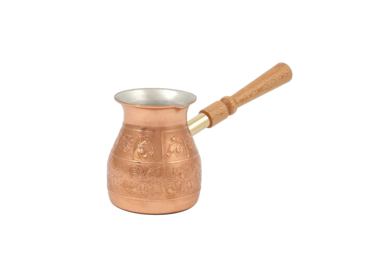 

Турка мідна для кави Pанок Сходу зі з"ємною ручкою 300 мл (УВ-300)