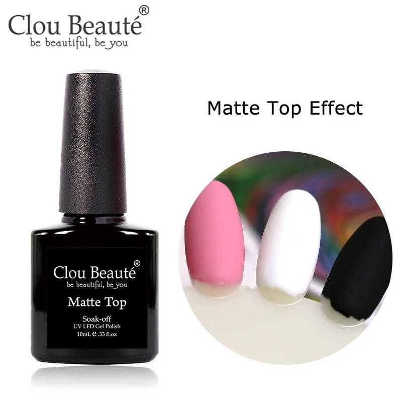 

Матовый топ, верхнее покрытие без липкого слоя Clou Beaute Matt Top Coat (10 мл.)