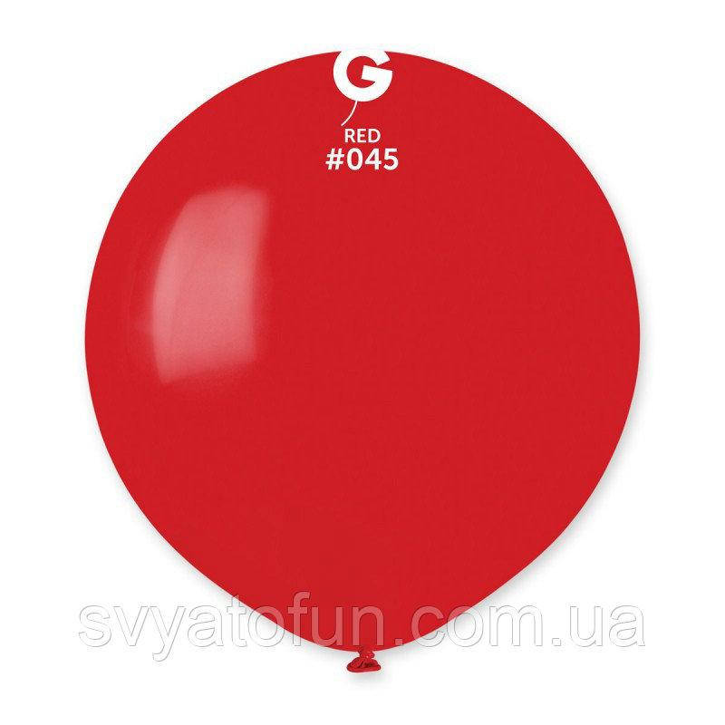

Латексный воздушный шарик 19" пастель 45 красный 1шт Gemar