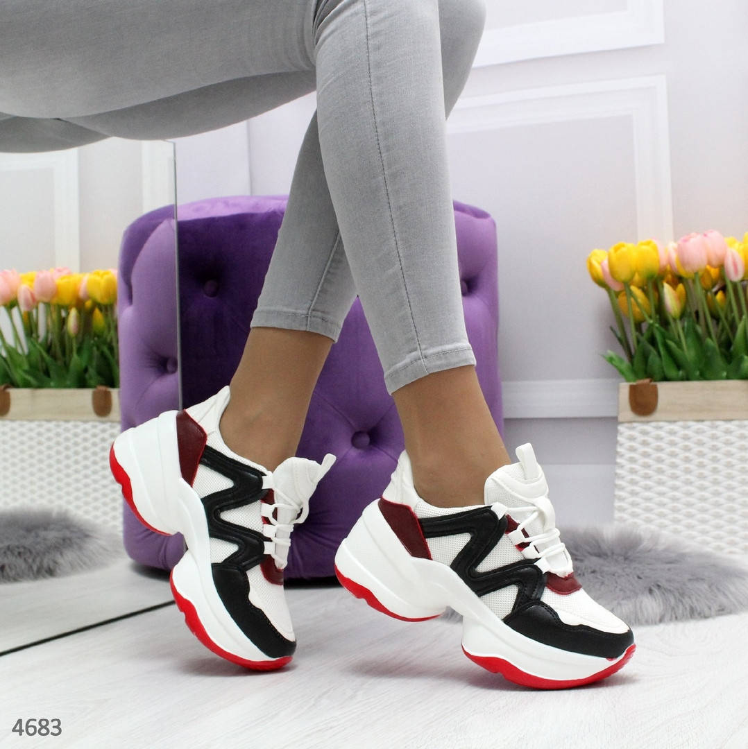 

Женские Белые Кроссовки на высокой подошве р.37,38,39, Белый