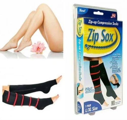 

Компрессионные гольфы от варикоза Zip Sox, цвет беж, Бежевый