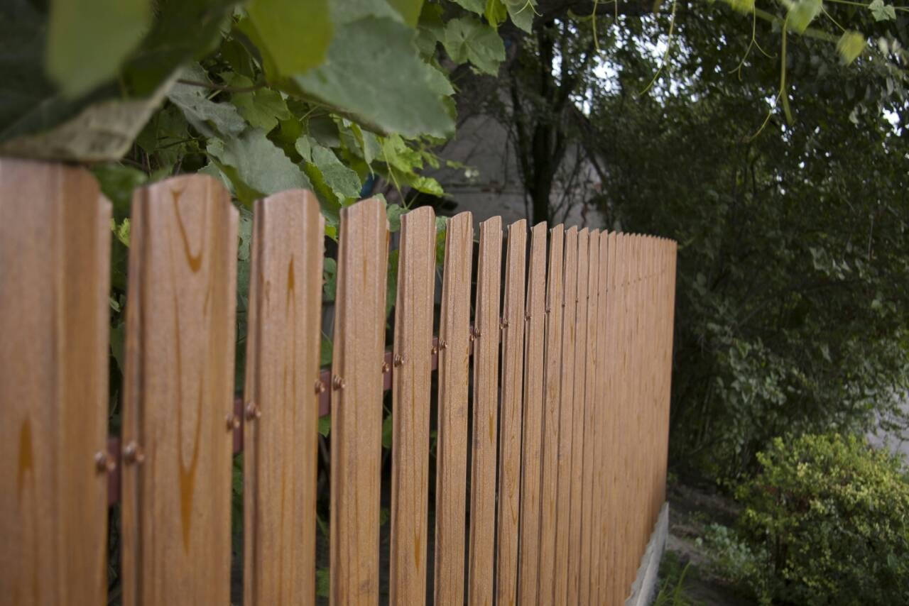 

Штакетник 3-D дуб PRINTECH двухсторонний металлический 130 евроштакетник под дерево