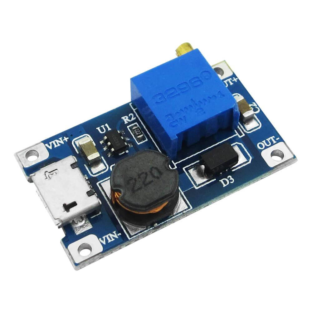 

MT3608 MicroUSB Повышающий преобразователь с регулировкой напряжения