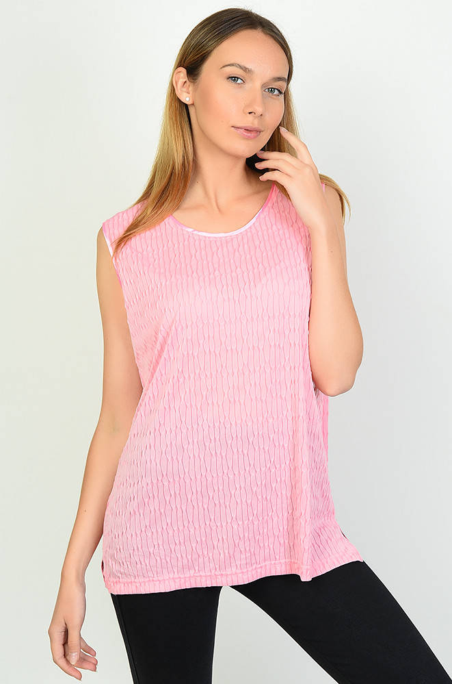 

Майка женская батальная розовая 136450S, Розовый