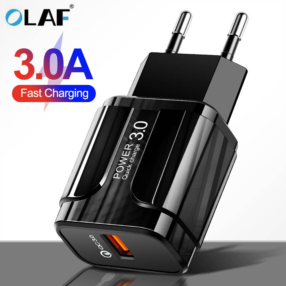 

Сетевое зарядное устройство для быстрой зарядки USB Quick Charge 3.0 зарядный блок зарядка для телефона V1Y, Черный