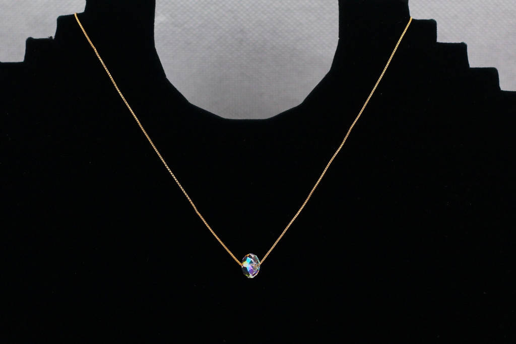 

Набор Xuping Jewelry кулон Сваровски шарик хамелеон 8 мм 42 см добавка 5 см золотистый