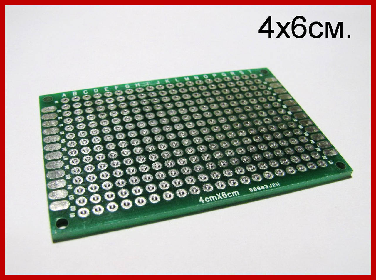

Макетная плата, 40х60мм, шаг 2,54 мм.