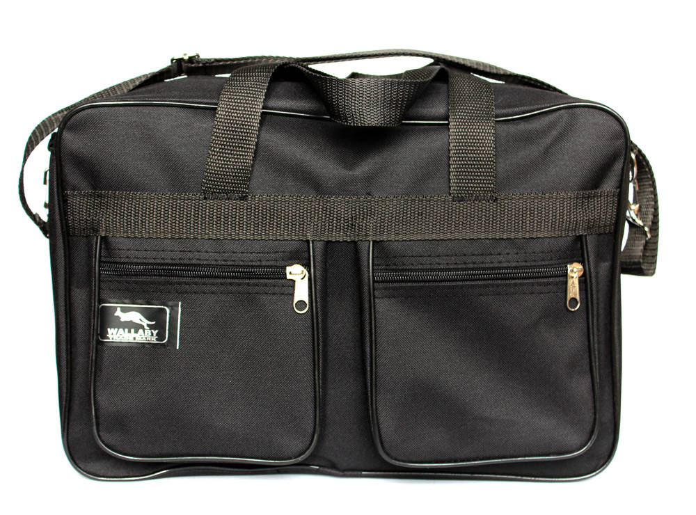 

Вместительная мужская сумка черного цвете (W 2630), Черный