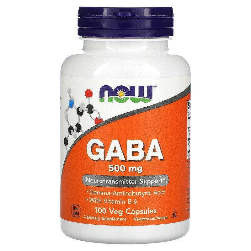 

GABA 500 мг Now Foods 100 капсул