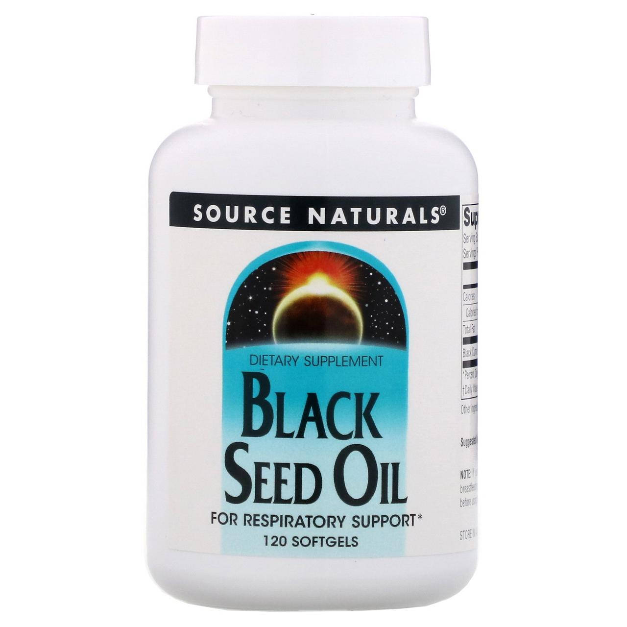 

Source Naturals, масло черного тмина (120 капс.), black seed oil