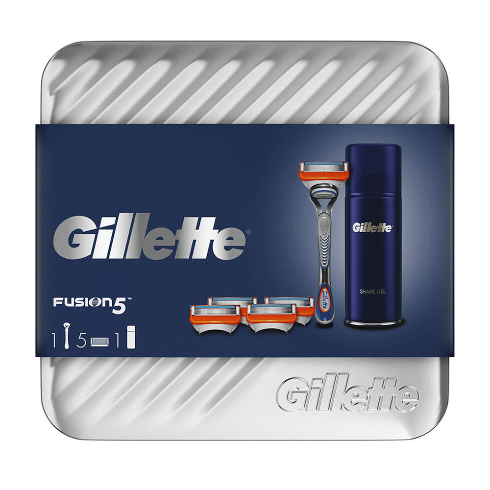 

Подарочный набор Gillette Fusion 5 (станок +5 сменных кассет + гель для бритья 75мл) (7702018583430)
