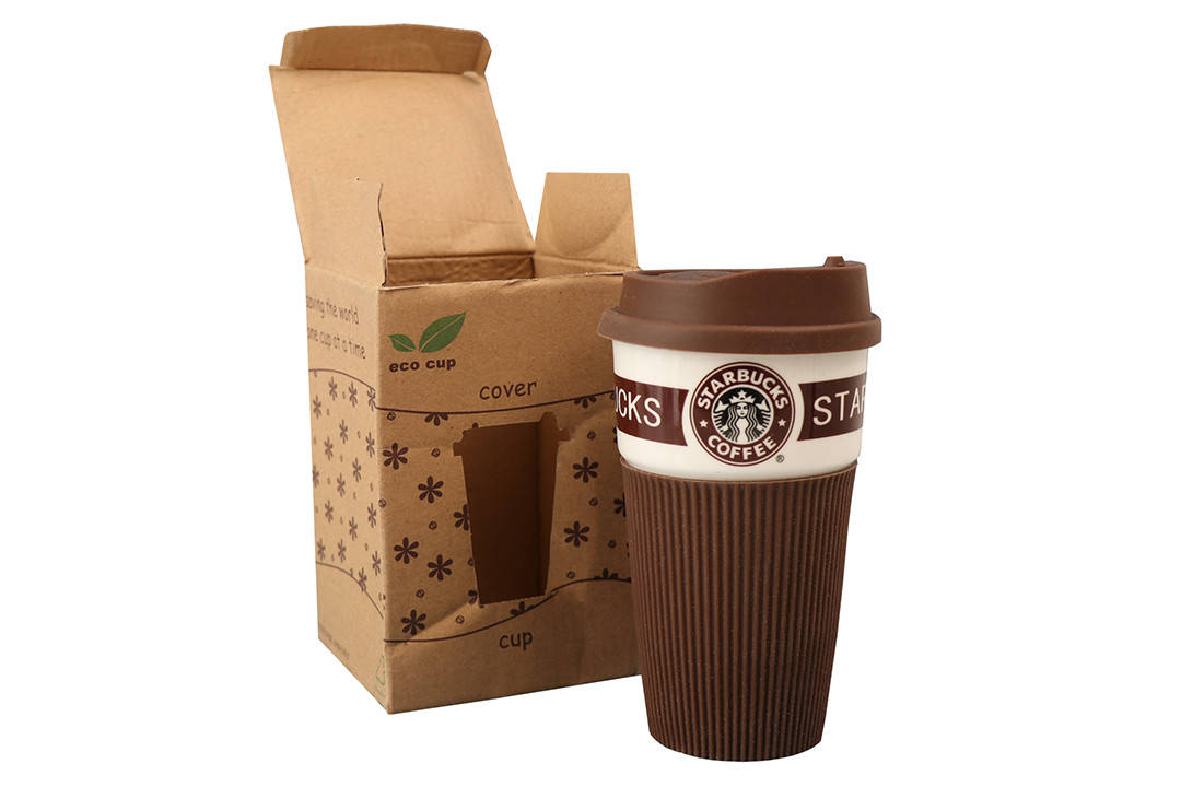 

Кружка керамическая Starbucks с силиконовой крышкой