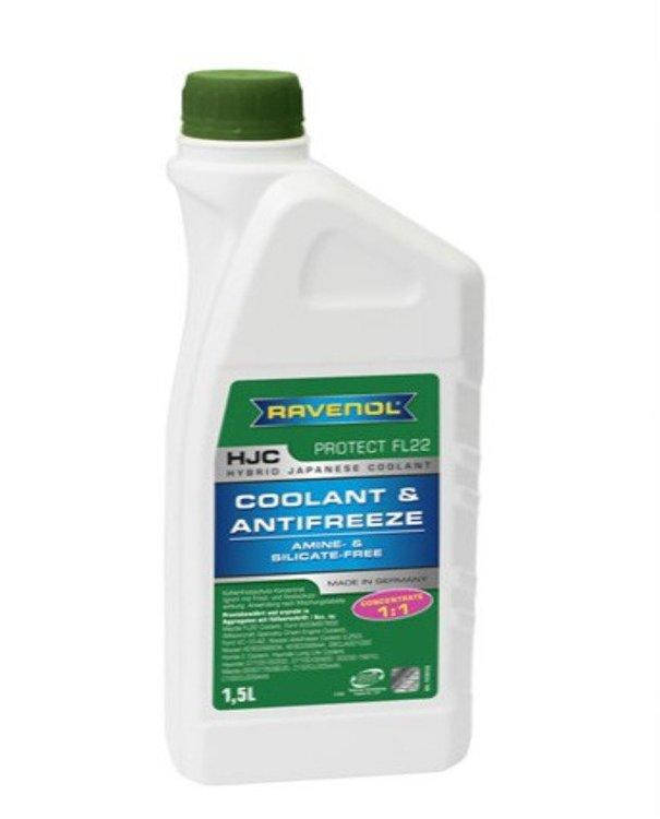 

Антифриз (концентрат) Зеленый Ravenol HJC Protect FL22 (Japanese) 1.5л, Зелёный
