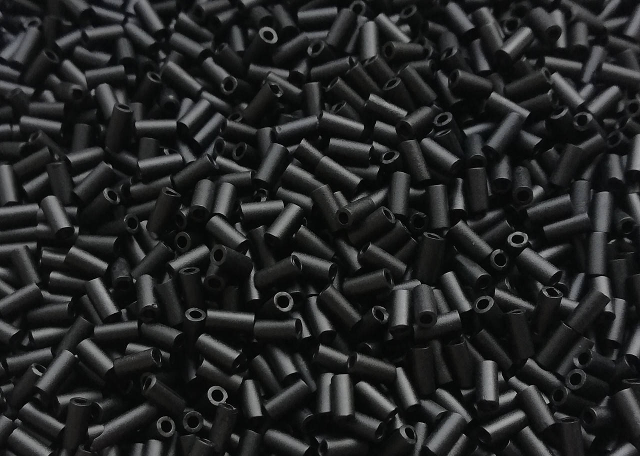

Японський стеклярус Miyuki Bugles 3 мм. 0401F Black Matted (5 г)