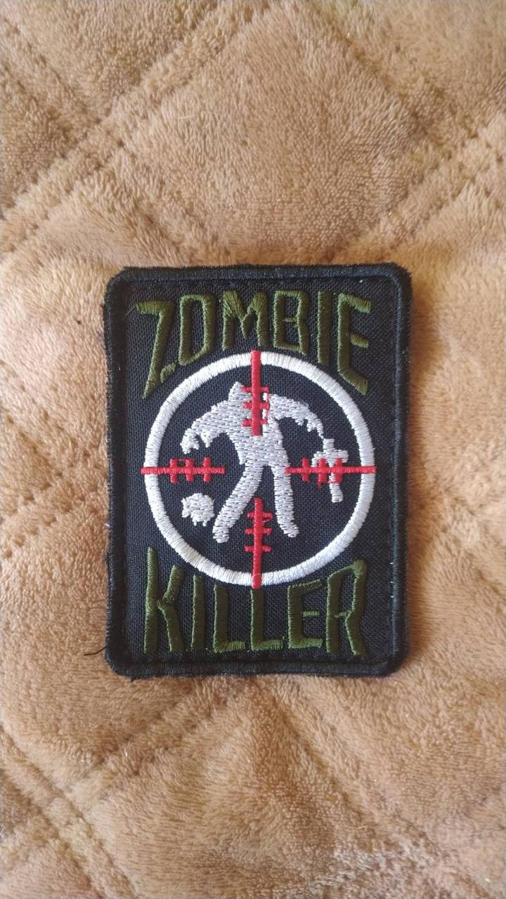 

"Zombi killer" нашивка, шеврон. Липучка.