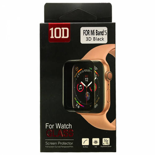 

Защитное стекло 10D PET+ PMMA for Mi Band 5 black, Черный