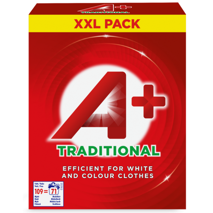 

Стиральный порошок А+ Traditional 4620 гр 109 пр