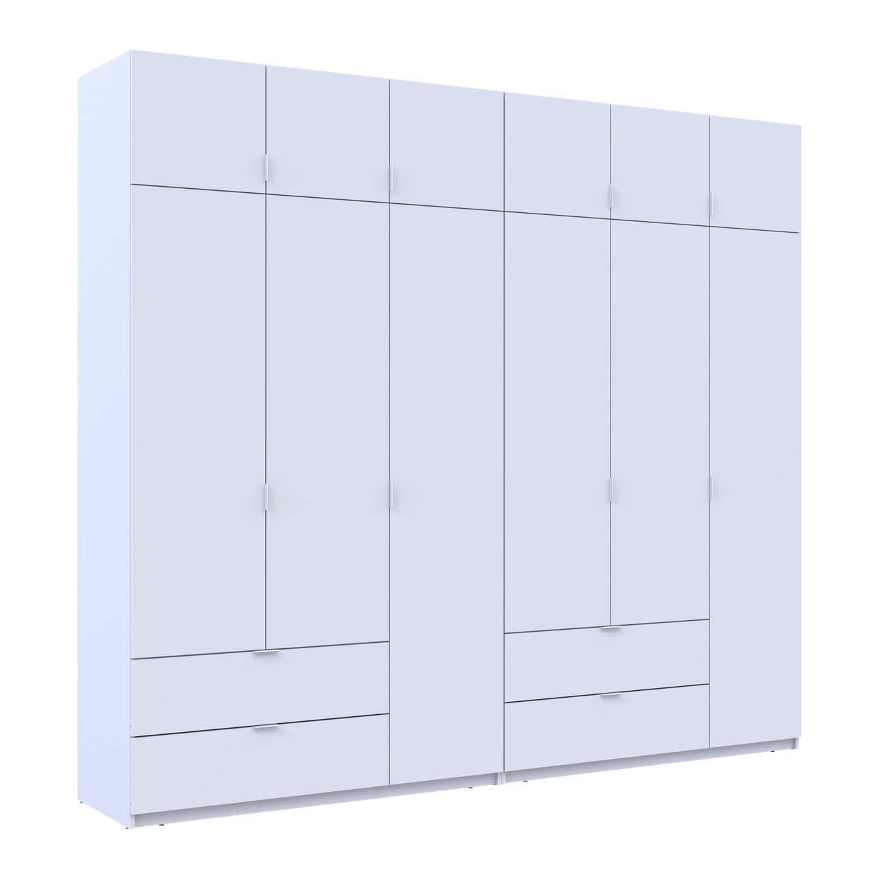 Розпашна Шафа для одягу Doros Лукас Білий 3+3 ДСП 270х50х240 (42005114) 6