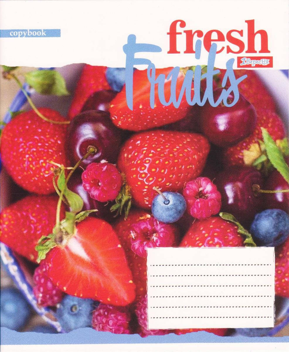 

Тетради 24 листа клетка "Fresh Fruits" 762439