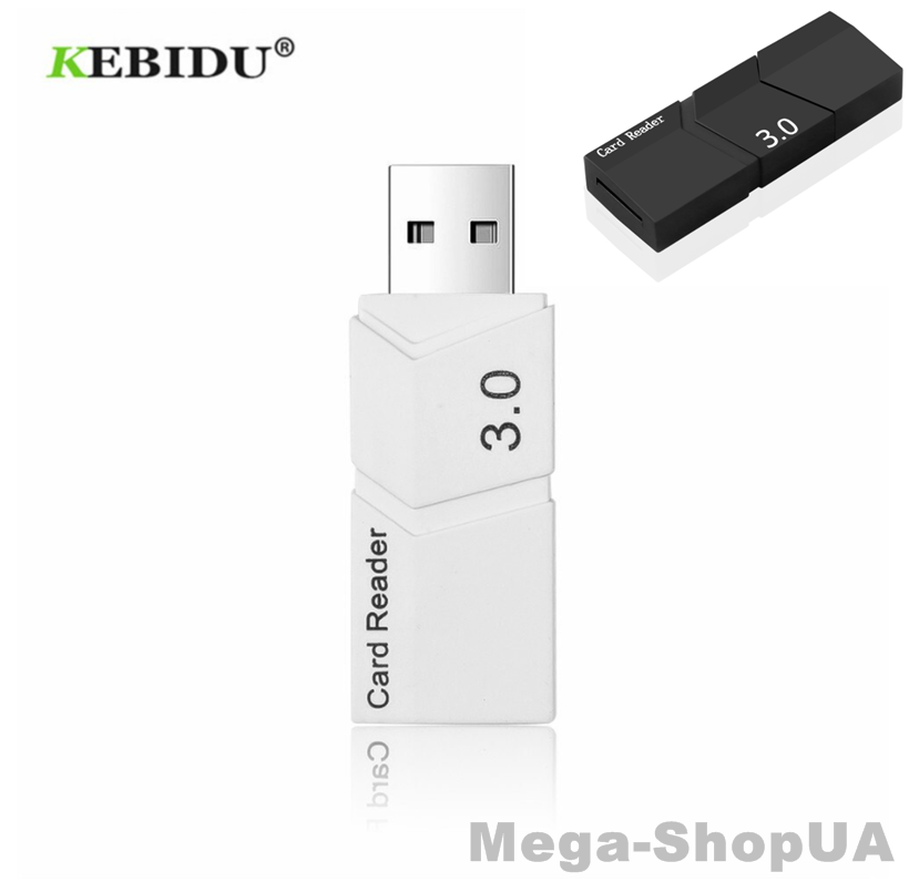 

Внешний кард-ридер USB 3.0 для MicroSD. Картридер считыватель флеш-карт TF Card WR22W, Белый