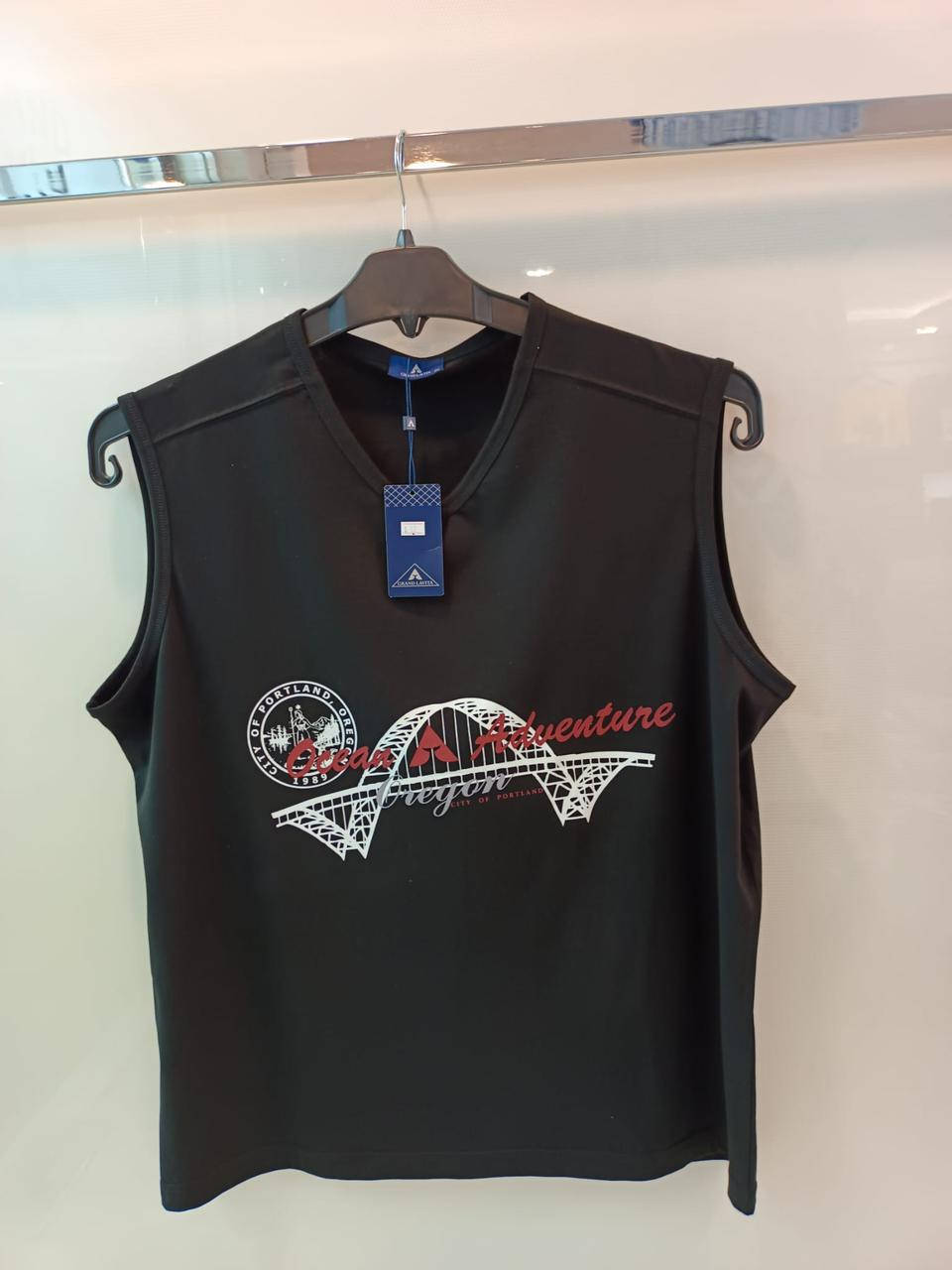 

Мужская майка черная Grand la Vita батал (большие размеры) Турция