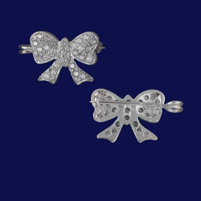 

Брошка серебряная Сказочный бантик. Булавка.