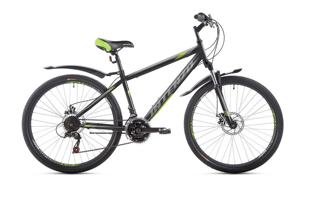 

Мужской велосипед MTB 26 Intenzo Master 13 черно-зеленый, Зелёный