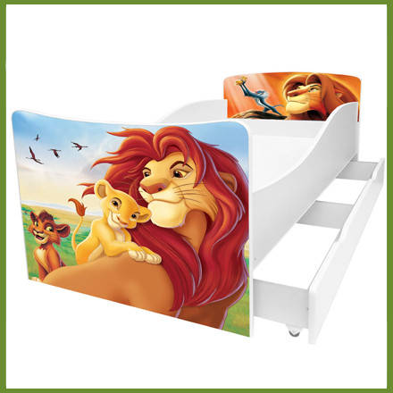 

Кровать серии "Киндер" для мальчика и девочки КОРОЛЬ ЛЕВ DISNEY