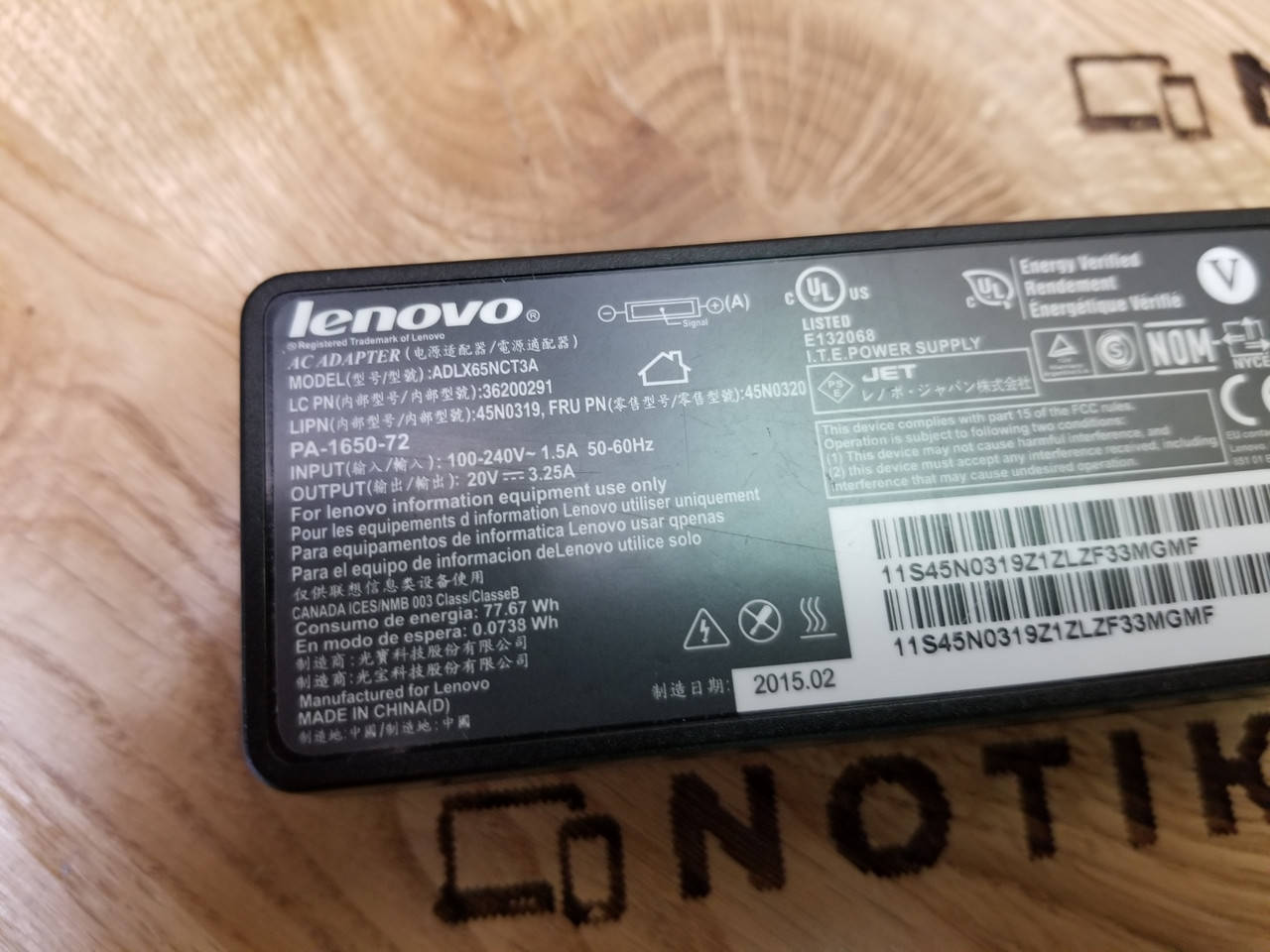 

Блок питания для ноутбука Lenovo 65W 20V 3.25A square (ADLX65NCC2A ADLX65NCT3A) ОРИГИНАЛ