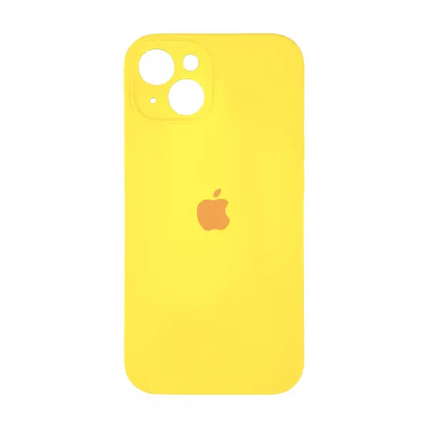 

Силиконовый чехол Full Silicone Case для iPhone 13 6.1" c закрытым низом и защитой камеры Желтый