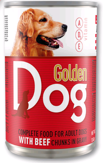 

Корм для собак с говядиной в соусе Golden Dog 415 г Венгрия 5999884350019