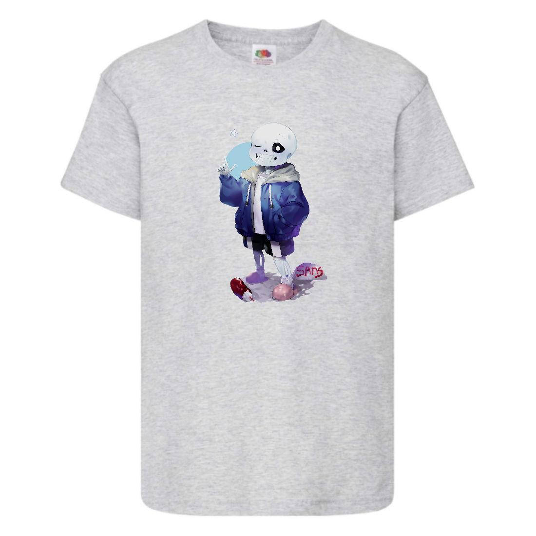 

Футболка детская Андертейл 0010 (Undertale) серая, размеры 104-116-128-140-152-164