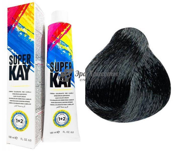 

Краска для волос 1.00 черный интенсивный Super Kay KayPro, 180 мл