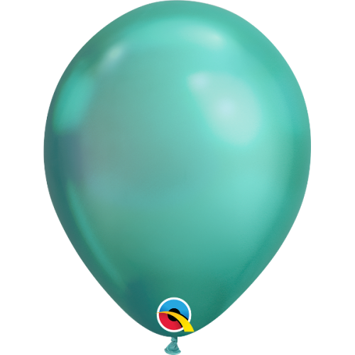 

Латексна кулька хром зелений 11" / 28см Green Qualatex (США), Зелёный
