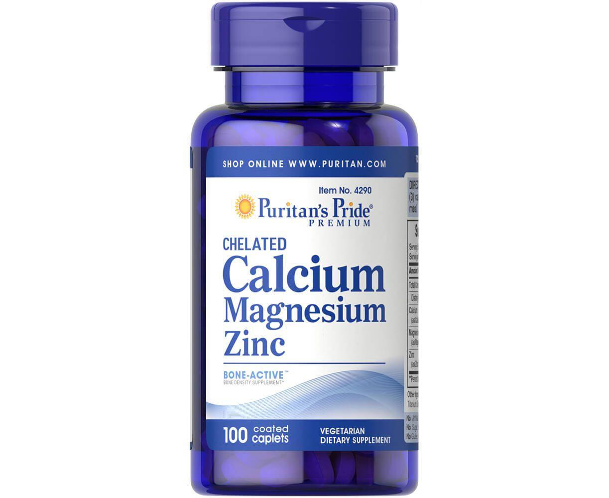 

Puritan's Pride Chelated Calcium Magnesium Zinc 100 tab