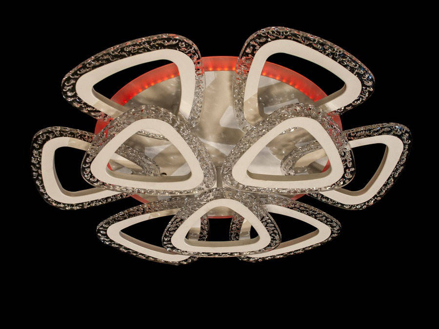 

Ледовская люстра потолочная с пультом и подсветкой цвет коричневый 100W Diasha&QX2524/6+3CF LED 3color dimmer