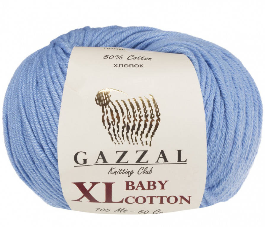 

Пряжа GAZZAL Baby cotton XL 3429 (Газзал Беби Котон XL) бледно-сиреневый