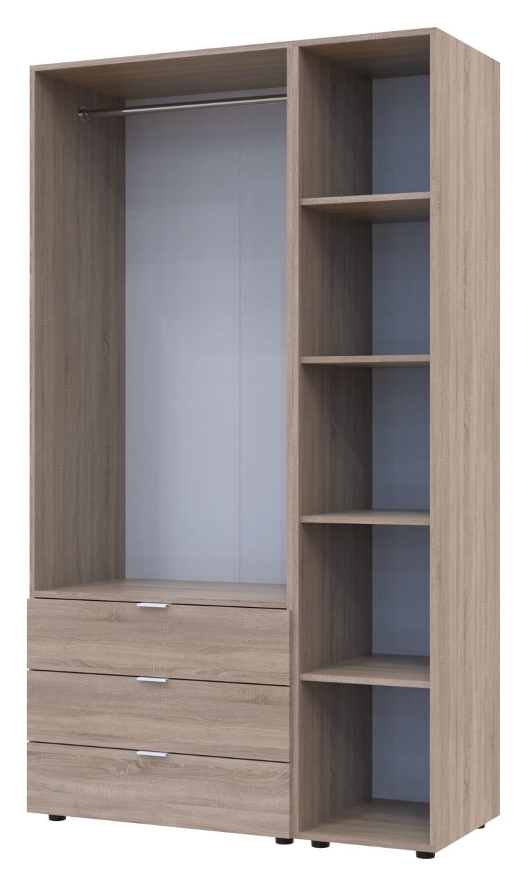 Комплект Doros Гелар з Етажеркою Дуб Сонома 2 ДСП 115.7х49.5х203.4 (42005041) 2