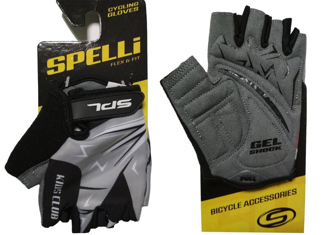

Перчатки велосипедные детские Spelli SBG-1553 White "4" (7-8 лет) белые