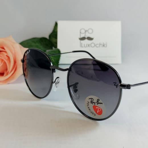 

Очки солнцезащитные круглые Ray Ban в металлической оправе поляризованные