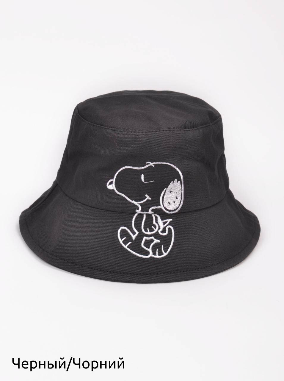 

Черная Панама детская хлопковая Snoopy, Черный