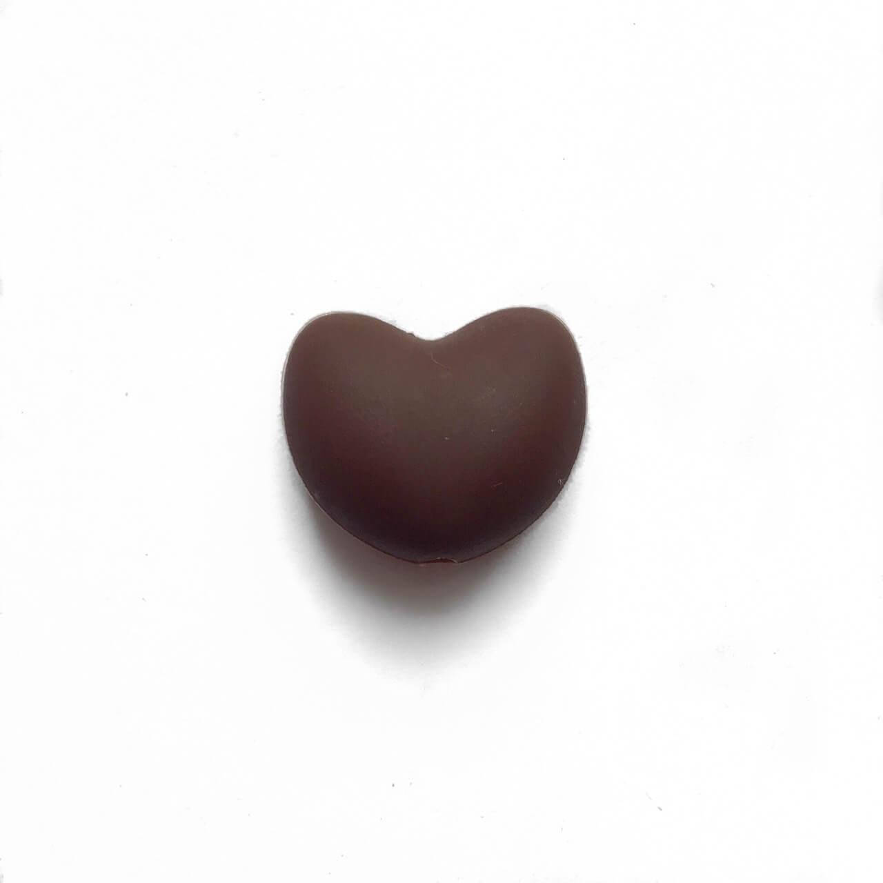 

Сердце (коричневый) силиконовая бусина