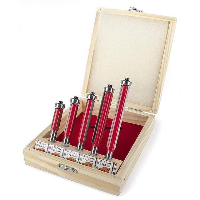 

Набор фрез кромочных прямых, 5 шт. INTERTOOL HT-0076