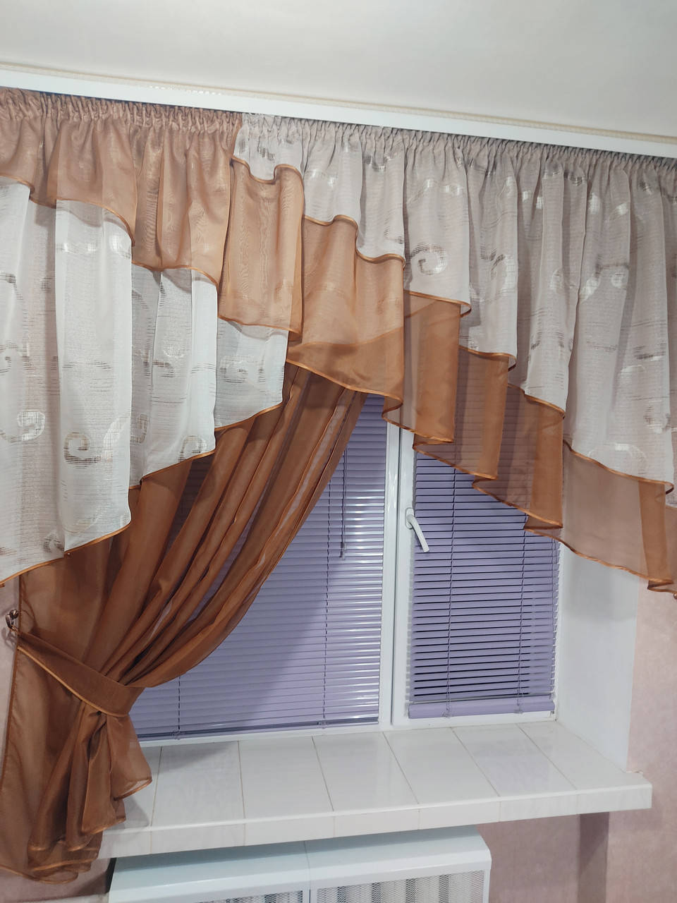 

Кухонная занавеска с одной шторкой "Милана"